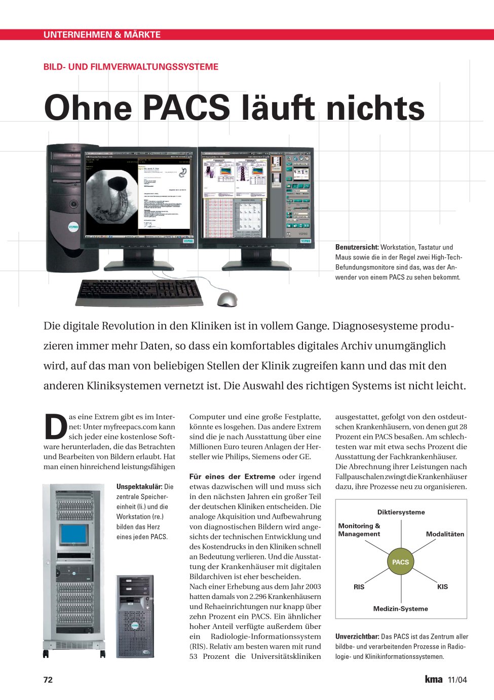 Vorschauseite 1: Ohne PACS läuft nichts
