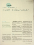 Vorschauseite 1: EINE LAUDATIO: 25 JAHRE HEBAMMENKUNDE