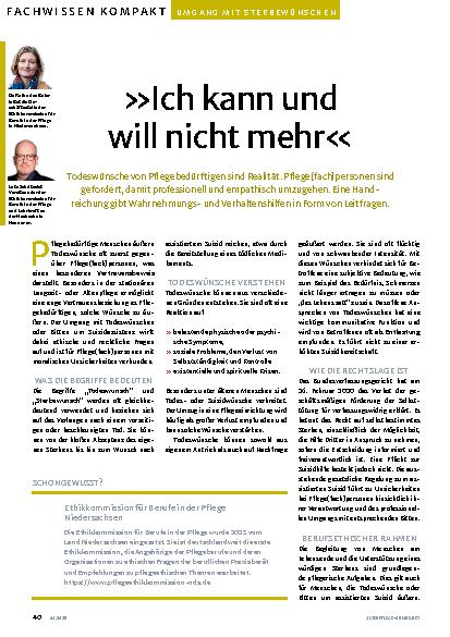 Vorschauseite 1: »Ich kann und will nicht mehr«