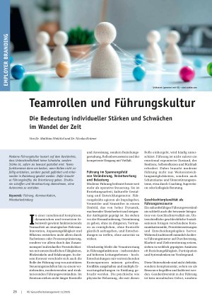 Vorschauseite 1: Teamrollen und Führungskultur Die Bedeutung individueller Stärken und Schwächen im Wandel der Zeit