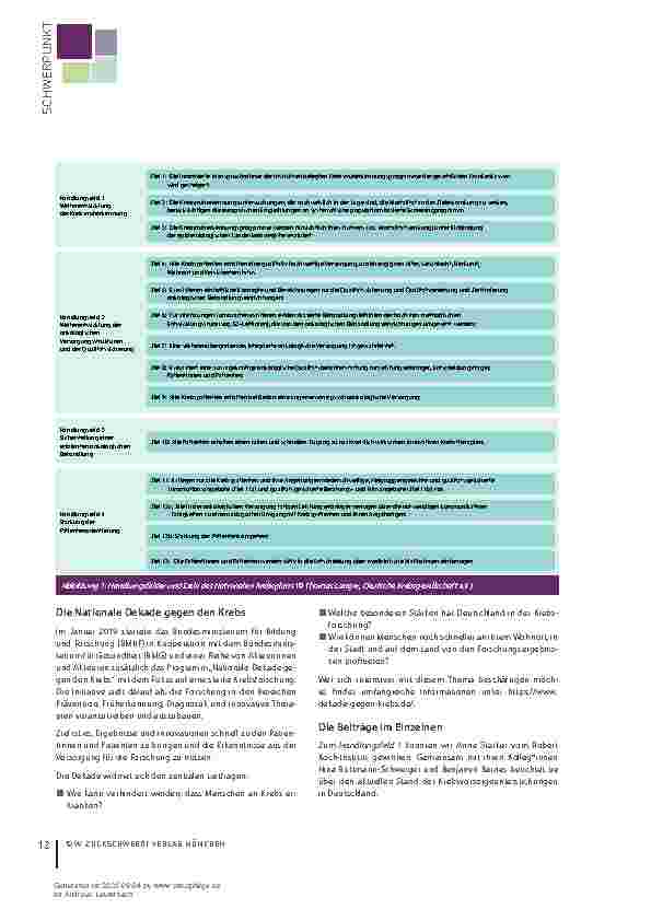 Vorschauseite 2: Der Nationale Krebsplan