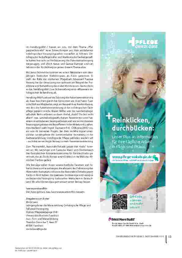 Vorschauseite 3: Der Nationale Krebsplan