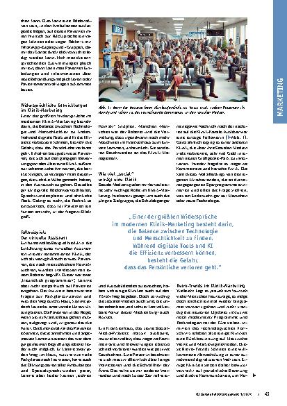 Vorschauseite 2: Klinik-Marketing: Widersprüchliche Entwicklungen und KI-Pitfalls Von Retro bis Prompt-Design