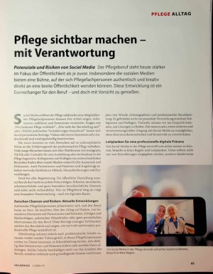 Vorschauseite 1: Pflege sichtbar machen - mit Verantwortung