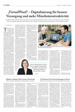 Vorschauseite 1: „VirtualWard“ - Digitalisierung für bessere Versorgung und mehr Mitarbeiterattraktivität