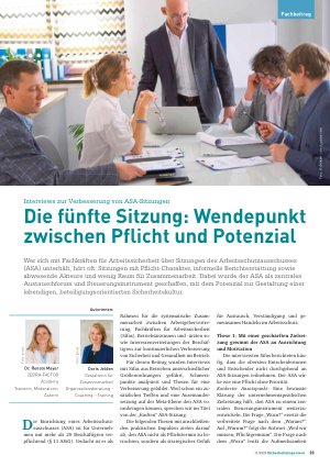 Vorschauseite 1: Interviews zur Verbesserung von ASA-Sitzungen Die fünfte Sitzung: Wendepunkt zwischen Pflicht und Potenzial