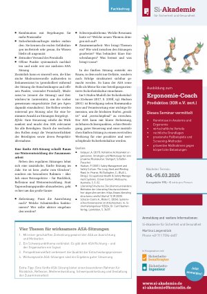 Vorschauseite 3: Interviews zur Verbesserung von ASA-Sitzungen Die fünfte Sitzung: Wendepunkt zwischen Pflicht und Potenzial