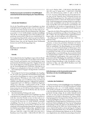 Vorschauseite 1: Anforderungen an die Auseinandersetzung des Tatrichters mit der Schuldfähigkeitsfrage