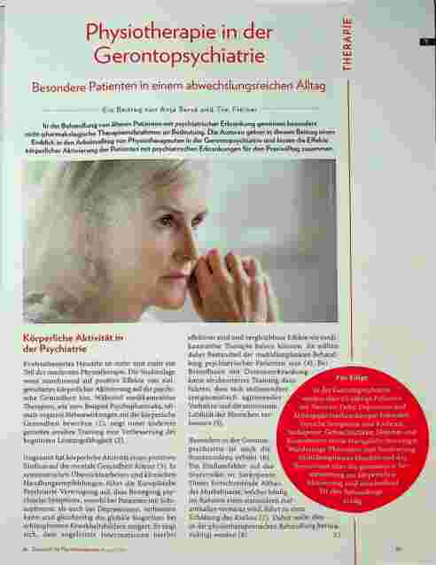 Vorschauseite 1: Physiotherapie in der Gerontopsychiatrie: Besondere Patienten in einem abwechslungsreichen Alltag