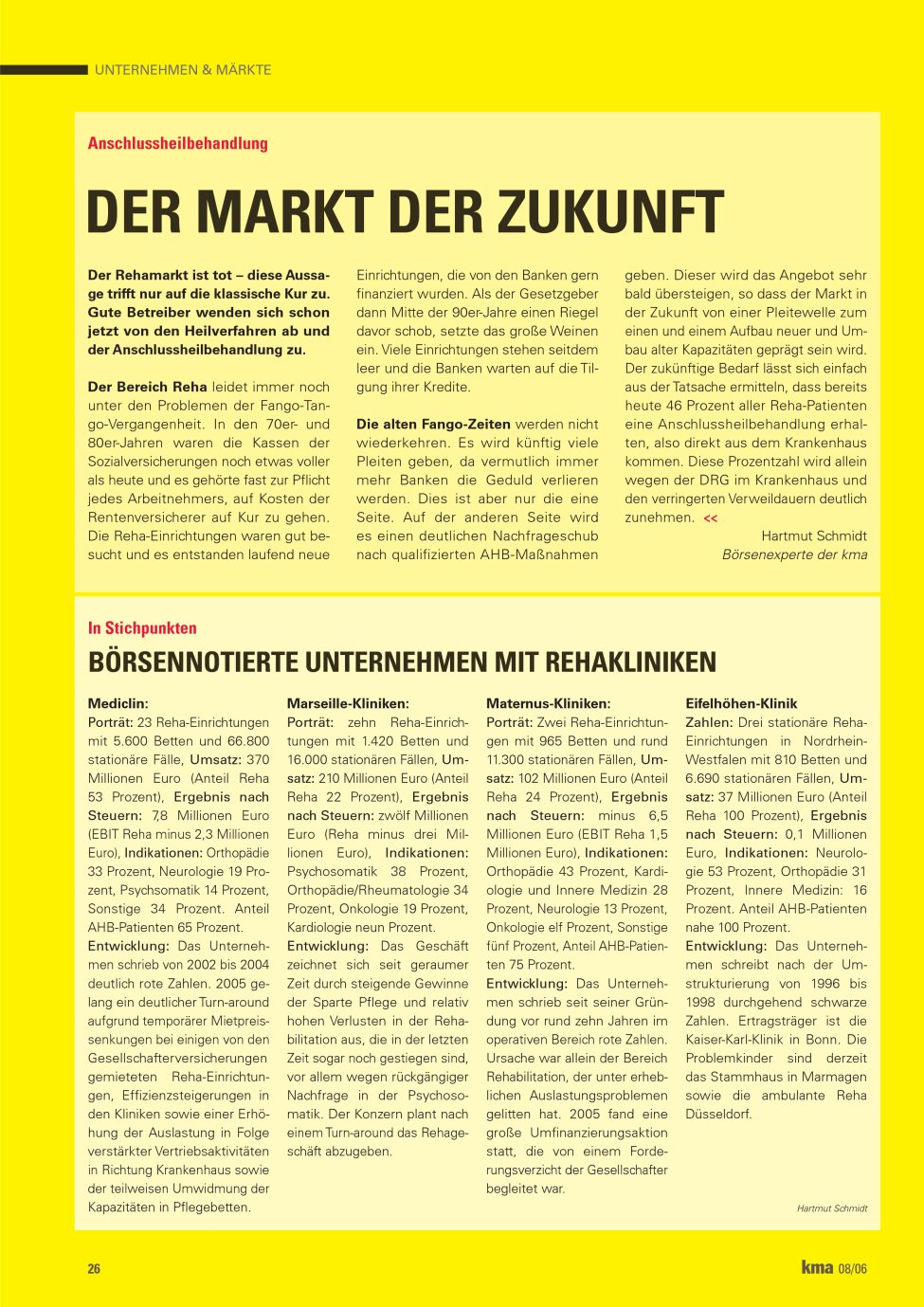 Vorschauseite 1: Börsennotierte unternehmen mit rehakliniken