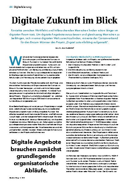 Vorschauseite 1: Digitale Zukunft im Blick