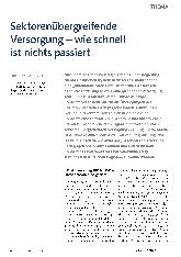 Vorschauseite 1: Sektorenübergreifende Versorgung - wie schnell ist nichts passiert.