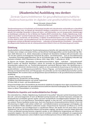 Vorschauseite 4: Pädagogik der Gesundheitsberufe 1-2026 ganzes Heft