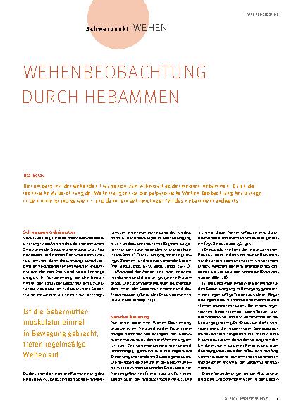 Vorschauseite 2: Wehenbeobachtung durch Hebammen