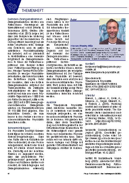 Vorschauseite 3: Transparente Psychiatrie