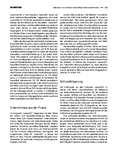 Vorschauseite 2: Gemeinsam soziale Teilhabe und Gesundheit stärken: Programm teamw()rk