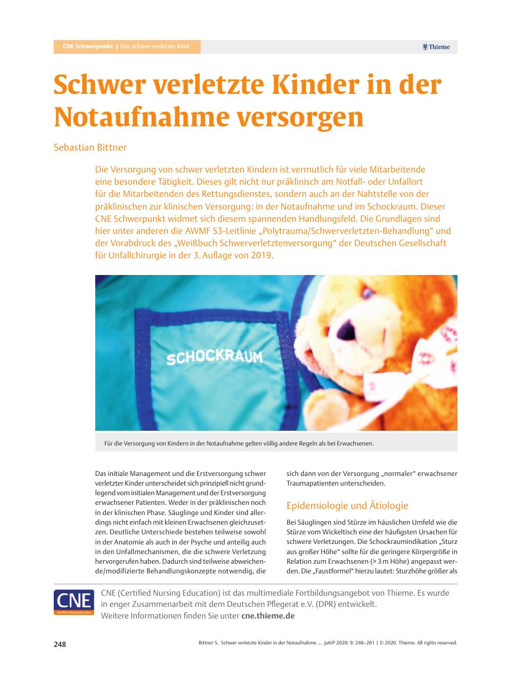 Vorschauseite 1: Schwer verletzte Kinder in der Notaufnahme versorgen.