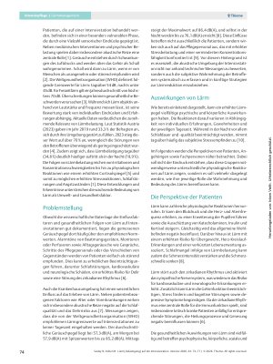Vorschauseite 2: Lärm(-belästigung) auf der Intensivstation – Wahrnehmungen von Patienten