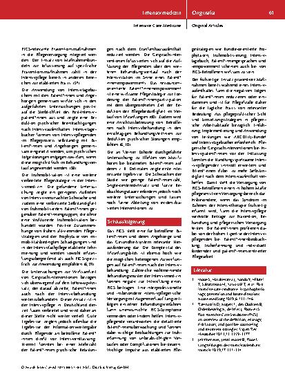 Vorschauseite 5: Post-Intensive-Care-Syndrom als pflegesensitiver Faktor intensivpflegerischer Versorgung