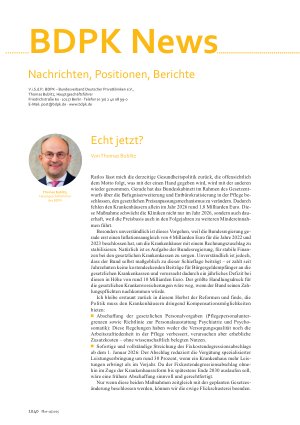 Vorschauseite 1: Nachrichten, Positionen, Berichte