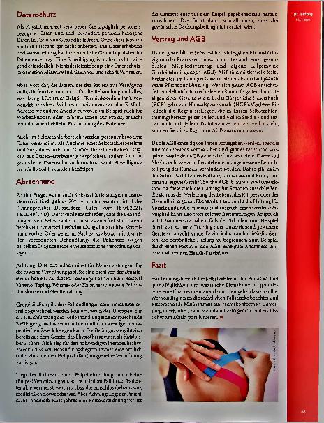 Vorschauseite 2: Physio meets Fitness: Rechtliche Herausforderungen & Lösungsansätze beim Anbieten von Selbstzahlerleistungen