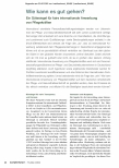 Vorschauseite 1: Wie kann es gut gehen? Ein Gütesiegel für faire internationale Anwerbung von Pflegekräften