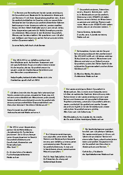 Vorschauseite 2: Wir feiern 120 Jahre Einsatz für Chancengerechtigkeit und Kooperation!