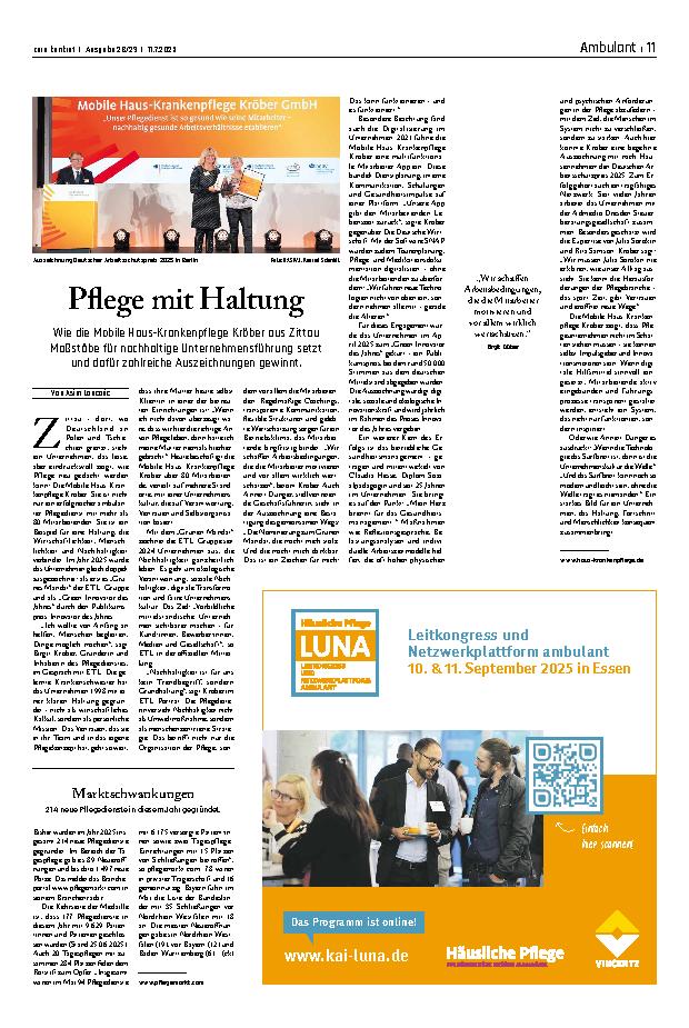 Vorschauseite 1: Pflege mit Haltung