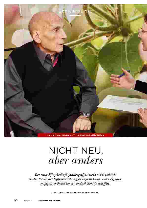 Vorschauseite 1: NICHT NEU, aber anders
