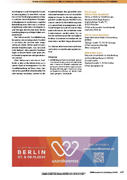 Vorschauseite 3: Reaktion auf die Kommentare zur S3-Leitlinie „Lokaltherapie schwerheilender und/oder chronischer Wunden aufgrund von peripherer arterieller Verschlusskrankheit, Diabetes mellitus…
