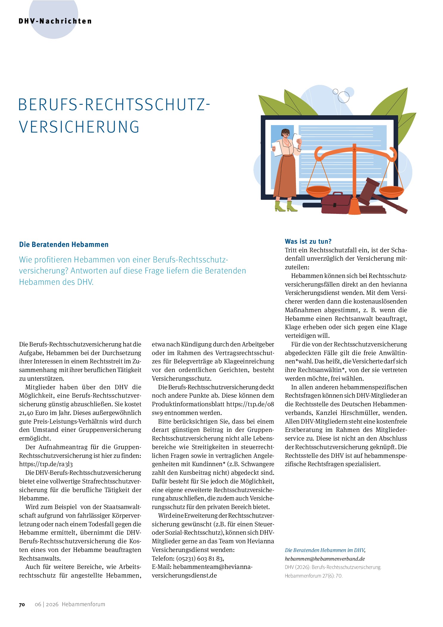 Vorschauseite 1: Berufs-Rechtsschutzversicherung