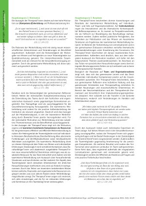 Vorschauseite 5: Teaminterne Weiterbildung in der neurorehabilitativen Ergound Physiotherapie. Eine qualitative Studie zu Gestaltungsmöglichkeiten und Erfahrungen