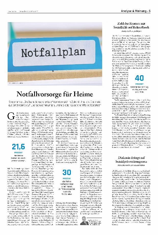 Vorschauseite 1: Notfallvorsorge für Heime