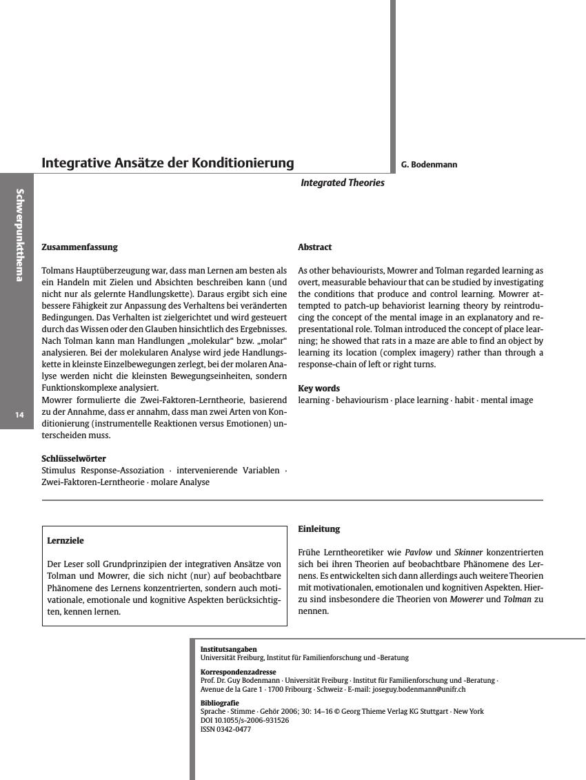 Vorschauseite 1: Integrative Ansätze der Konditionierung
