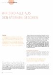 Vorschauseite 1: Wir sind alle aus den Sternen geboren.