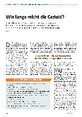 Vorschauseite 1: Wie lange reicht die Geduld?