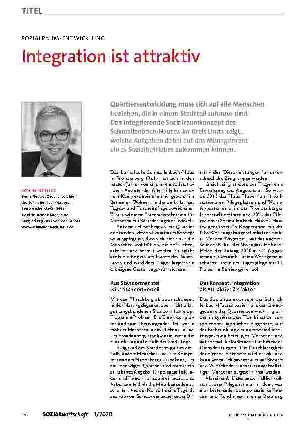 Vorschauseite 1: Integration ist attraktiv.