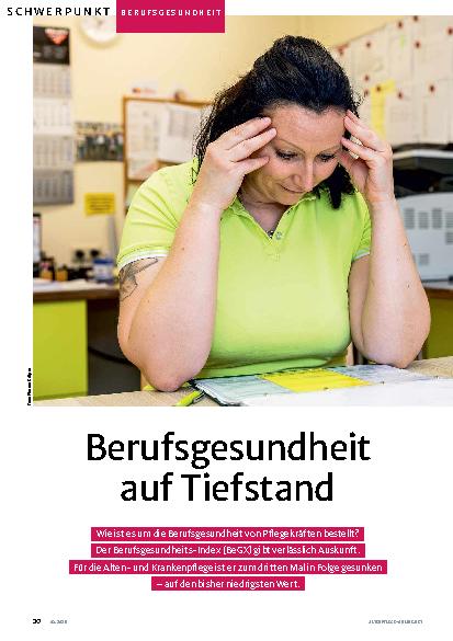Vorschauseite 1: Berufsgesundheit auf Tiefstand