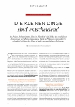 Vorschauseite 1: Die kleinen Dinge sind entscheidend.