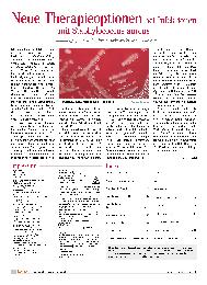 Vorschauseite 1: Neue Therapieoptionen bei Infektionen mit Staphylococcus aureus