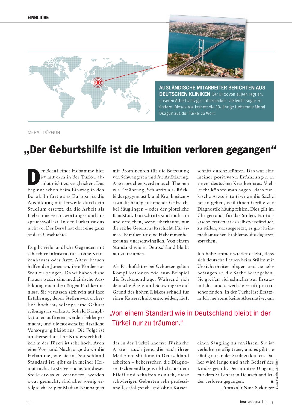 Vorschauseite 1: „Der Geburtshilfe ist die Intuition verloren gegangen“