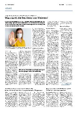 Vorschauseite 1: Was stärkt die Resilienz von Heimen?