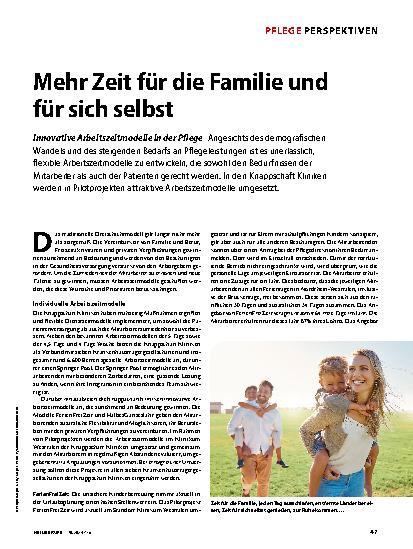 Vorschauseite 1: Mehr Zeit für die Familie und für sich selbst.