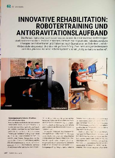 Vorschauseite 1: Innovative Rehabilitation: Robotertraining und Antigravitationslaufband