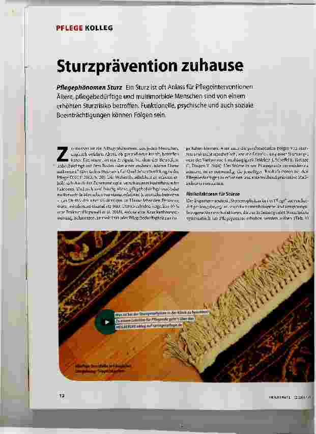 Vorschauseite 1: Sturzprävention zuhause