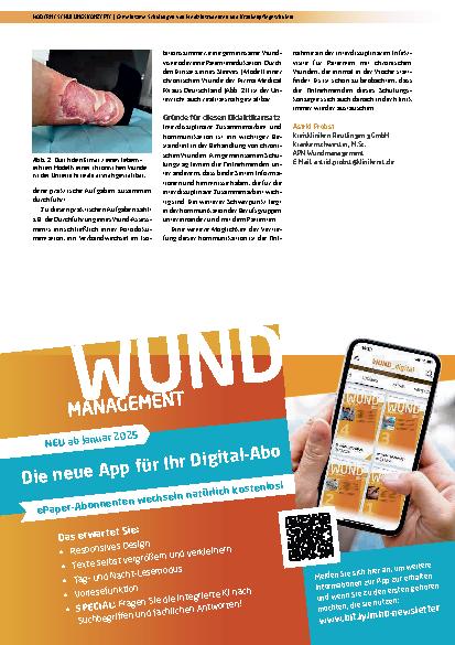 Vorschauseite 2: Gemeinsame Schulungen von Medizinstudierenden sowie Krankenpflegeschülerinnen und -schülern im Bereich chronische Wunden in den Kreiskliniken Reutlingen