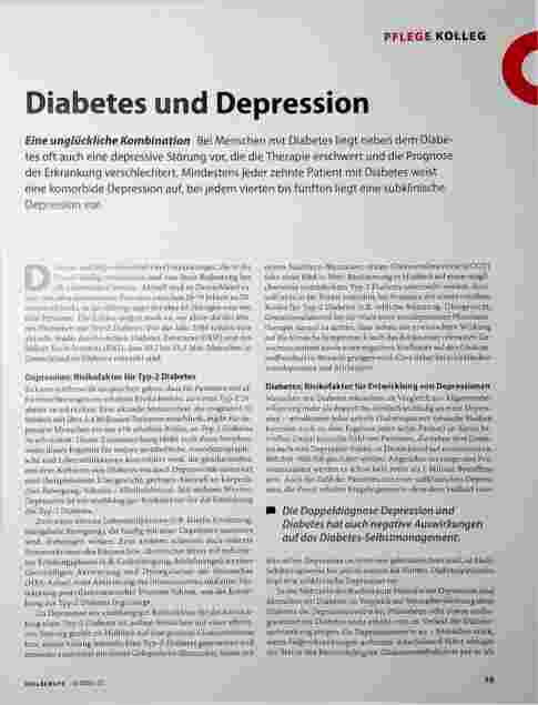 Vorschauseite 1: Diabetes und Depression