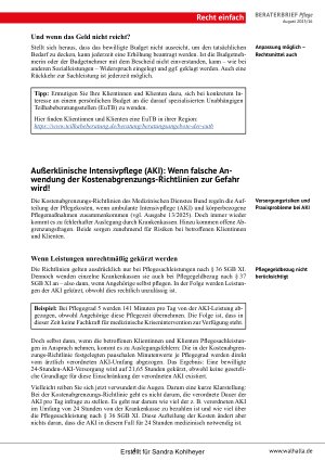 Vorschauseite 4: Beraterbrief Pflege Heft 16-2025