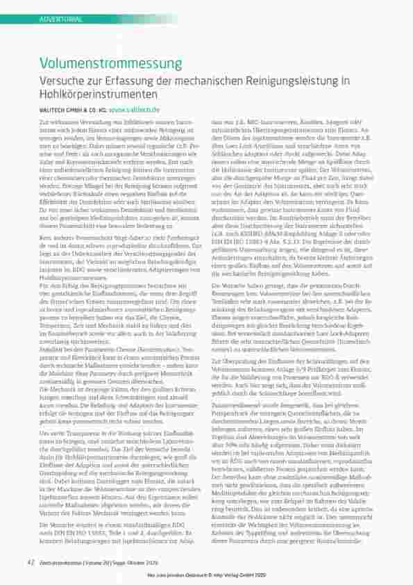 Vorschauseite 1: Volumenstrommessung