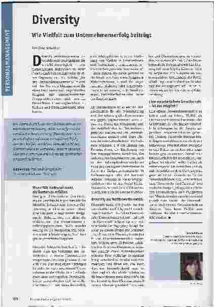 Vorschauseite 1: Diversity – Wie Vielfalt zum Unternehmenserfolg beiträgt
